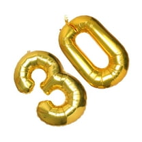 KALLORY 1Pcs Golden Number Balloon 40 Inch for Holiday Celebrations