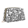 thumbnail image 2 of Xecao Hand Drawn Snake Print Fashion Makeup PVC Bag Large Capacity Travel Cosmetic Bag for Women Organizer Toiletry Clutch, 2 of 8