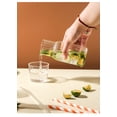 thumbnail image 4 of Juego de jarra de agua y vaso para mesita de noche, decantador de enjuague bucal para baño, juego de jarra de agua de vidrio con vaso, 600ml/20 oz transparente, 4 of 5