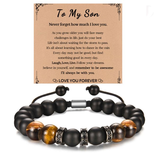 D Dongjiangjin Regalos para hombres Regalos para novio Esposo Prometido Alma gemela, Para mi amor Alma gemela Abuelo Papá Hijo Nieto, Hermano Aniversario Pulsera de Navidad Regalos para él