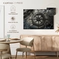 thumbnail image 5 of Elephant Stock Vintage Ship Wheel Wall Art - Horizontal Canvas Wall Art - Living Room Wall Decor - Nautical Canvas - Gray And Blue Decor - 12" x 8", 5 of 8