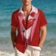 thumbnail image 4 of Ceisia Fashion Unisex Men Women Casual Short Sleeve Printed Turndown Collar Button Gift Shirt, 4 of 9