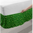 thumbnail image 2 of Abstract Green Bed Skirt, Cartoon Ivy Plants with Leaves Nature Theme, Elastic Bedskirt Dust Ruffle Wrap Around for Bedding Decor, 4 Sizes, Green Avocado Green, by Ambesonne, 2 of 2