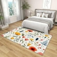 thumbnail image 2 of 2x3 Rug, Botanical Door Mat, Floral Rug, Spring Flower Rugs for Entryway, Washable & Non Slip & Soft Low Pile Small Carpet, Indoor Doormat, Botanical Home Decor & Gifts, 2 of 7