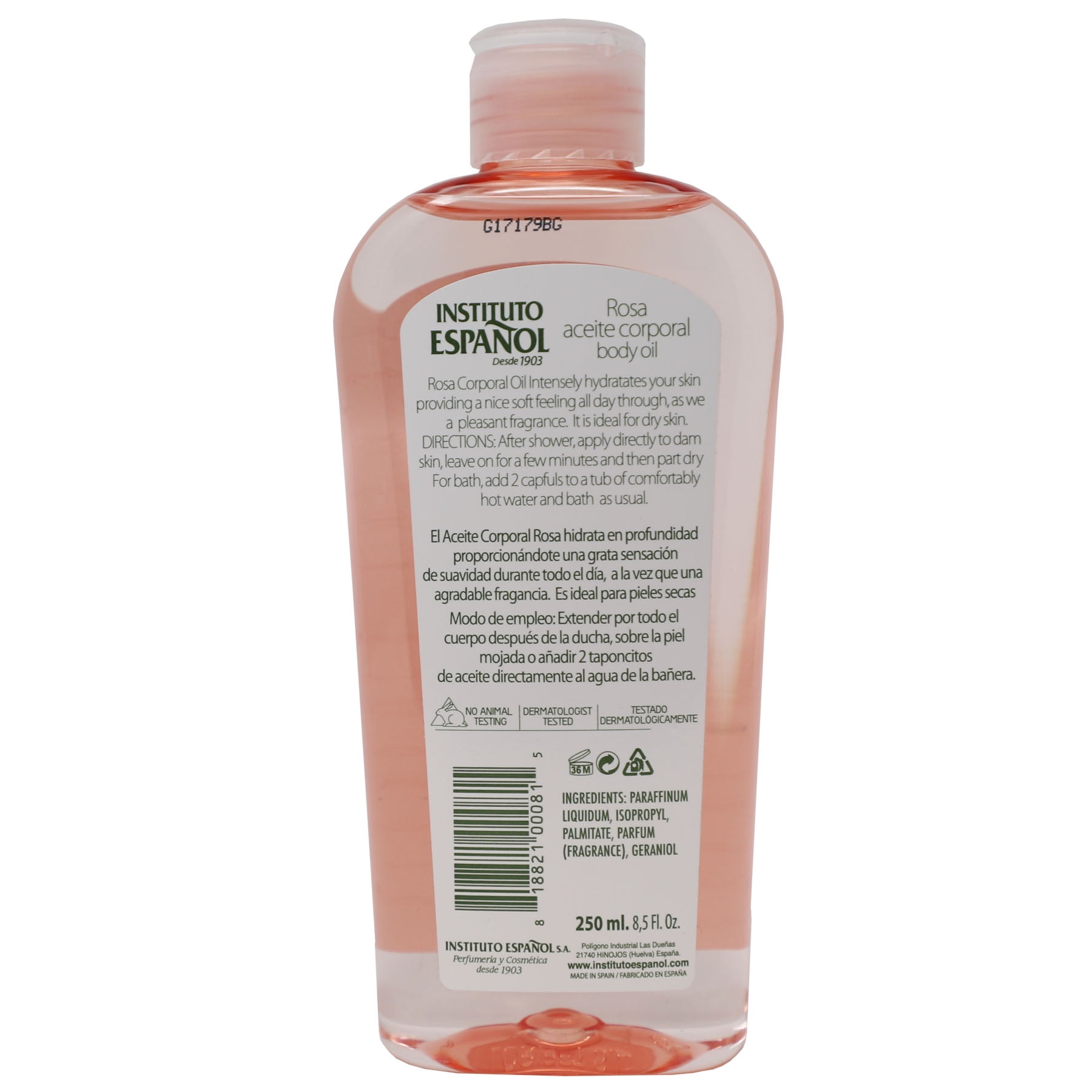 (4 pack) Instituto Español Aceite Corporal Rosa Body Oil, Moisturizer, All Skin Types, 8.5 Fo