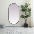 thumbnail image 3 of Elegant Decor Metal Frame Oval Mirror 30x60 Inch in Black, 3 of 12