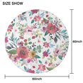 thumbnail image 6 of Pioneer Flower Floral Print Pattern Round Tablecloth 60"x60",Wrinkle Wipeable Table Cloth for Kitchen Dining Room Picnic Patio Party, 6 of 6