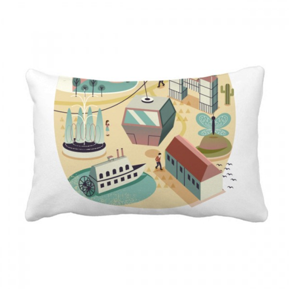 Singapore Theme Park Cable Car Throw Pillow Lumbar Insert Cushion Cover Home Decoration