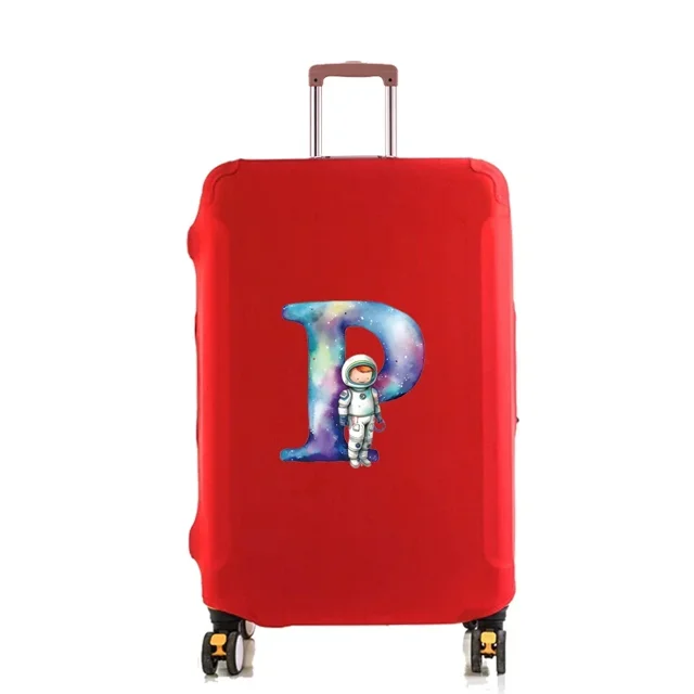 Luggage Dust Cover Pull-rod Case Protector Reusable for Washable 18-32inch Astronautic Printed Pattern Travel Accessories 8astronaut letter P M