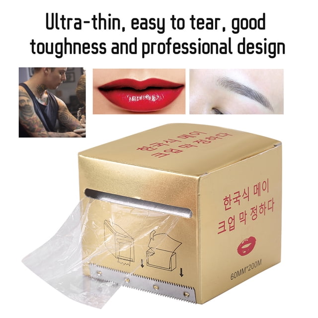 Película Desechable para la Protección del Tatuaje Película Elástica de Cejas y Labios, Maquillaje de Tatuaje Envoltura de Plástico Conservadora para Maquillaje de Labios en Las Cejas Unbranded JM15171-02