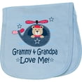 thumbnail image 2 of Inktastic Grammy and Grandpa Love Me Grandson Baby Burp Cloth, 2 of 3