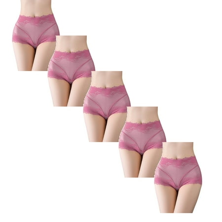 

Womens Underwear Brief Bikini Lace Knickers Hipster Lingerie Panties5PC