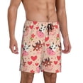 thumbnail image 2 of Rateoe Cow Flower And Heart Print Men's Lounge Shorts – Soft & Breathable Pajama Bottoms with Pockets, Elastic Waistband, Lightweight Sleepwear for Nightwear & Loungewear-X-Large, 2 of 6
