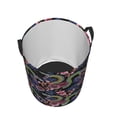 thumbnail image 3 of Balery Snake And Flower Round Laundry Basket with Handles Waterproof Freestanding Laundry Hamper for Clothes Toys in the Dorm and Family-, 3 of 8