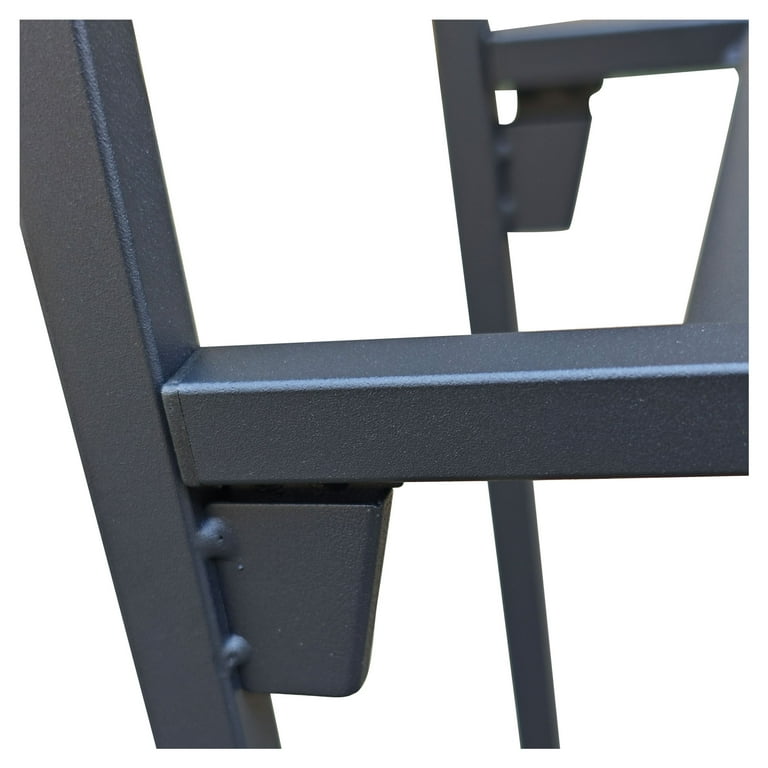 Heavy-Duty Black Battery Rack Stand - Holds 12 Batteries, 300 Lbs Per Shelf, No-Tools Assembly