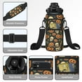 thumbnail image 4 of Gothic Horror 64oz Large Capacity Water Bottle - Skeleton & Spider Design with Storage Pockets for Cards & Phone, 4 of 6