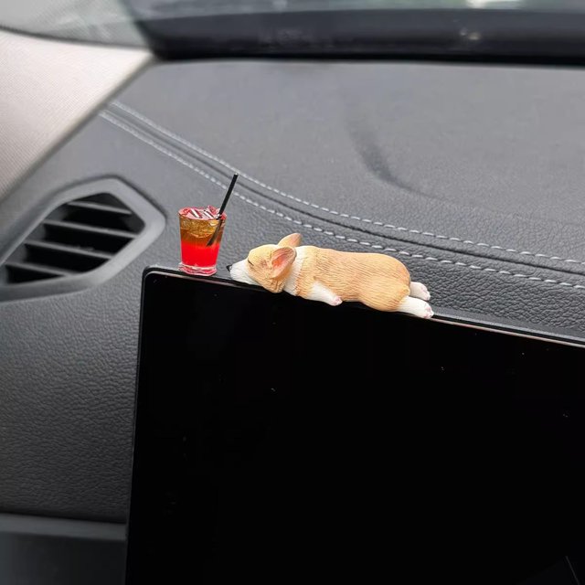 Cute Car Accessories Dog Car Rearview Accessories Suitable For Women And Girls Home Garden Decoration Christmas Decorations And Colorful Ornament Set Small Ornament And Ornament Christmas Ornament
