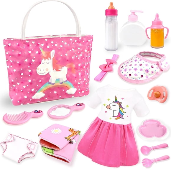Set de accesorios para muñecas BNUZEIYI Feeding Caring de 14 a 16 y 18 pulgadas