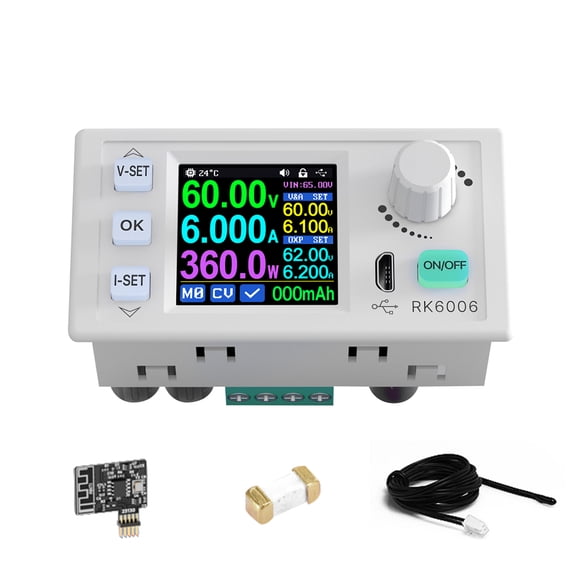 Riwcyla Direct Current Regulated Power Supplies Constant,voltage Constant,current Maintenance Experimental Power Supplying Device 1.54inch LCD Screen Brightness Adjustable Support Firmware Upgrade