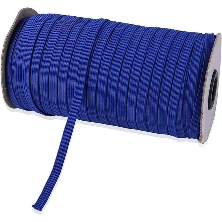 Trimming Shop 5mm Flat Elastic Cord Braided Stretch Strap Thin Elastic  String - Royal Blue, 5mtr 