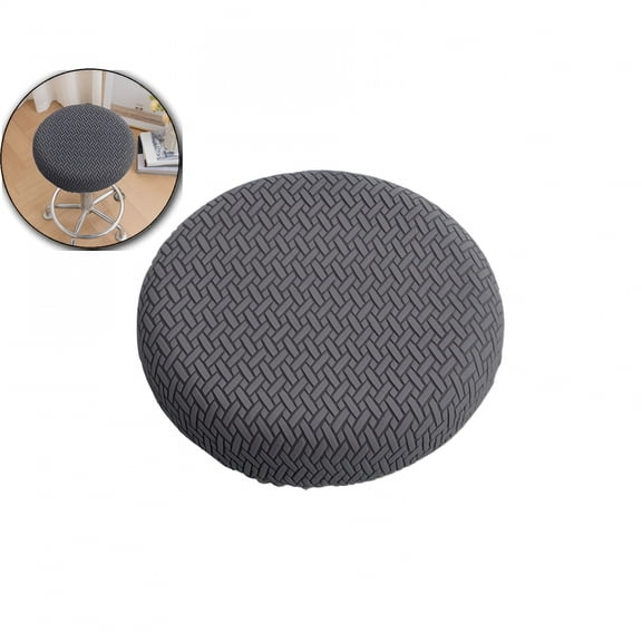 AUQ Padded Stool Covers - Stool Covers Round Bar Stool Covers Slip Seat Cover with Elastic Bands Sturdy,Stool Covers,Bar Stool Covers,Stool Covers for Home Bar Kitchen Use (Dark Gray)