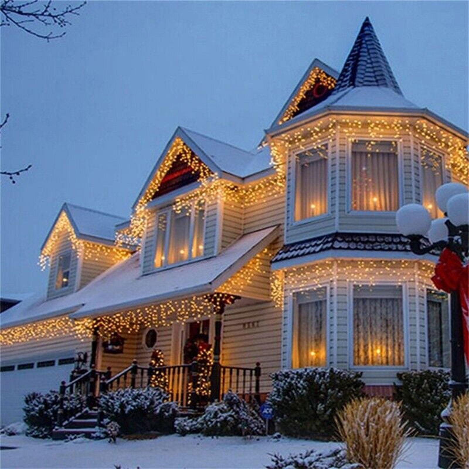HESHENG 500LEDs 164ft Fairy String Lights Mains Plug in Lights Christmas Party Outdoor Patio Garden Home Decor Lights Warm White