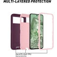 thumbnail image 3 of AIR-for Google Pixel 9/9 Pro Case, Protective Heavy Duty 3-Layer Shockproof Hard Cover Tough Rugged Dust/Drop Proof Full Body Durable Anti-Fingerprint with Port Protection, Purple and Pink, 3 of 4