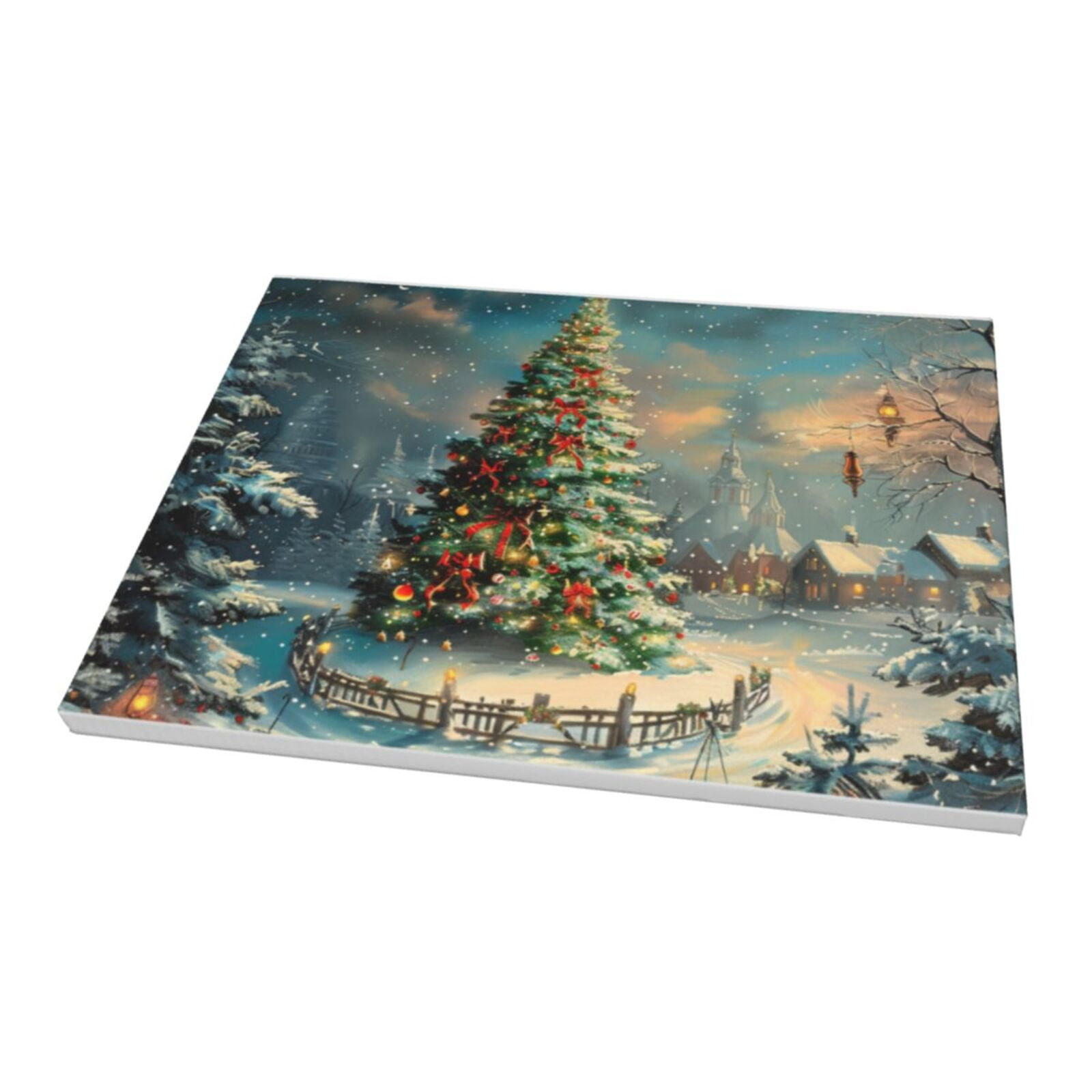 12x16 inch Canvas Hanging Picture Gorgeous Christmas Tree,Living Room,Man Cave,Farmhouse Yard Decor Wall Art Paintings Prints,Enchanting Christmas Tree Modern Style Decorative Painting Prints