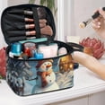 thumbnail image 5 of HELLHERO Snowman Winter Pouch Makeup Organizer Handheld with Slip-in Pockets Travel Make Up Organizer for Girls Bathroom and Organizing, 5 of 6