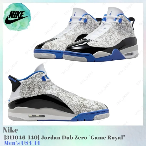 N I-K-E Jo r-dan Dub Zero Game Royal 311046-140 Men's US4-14 NEW