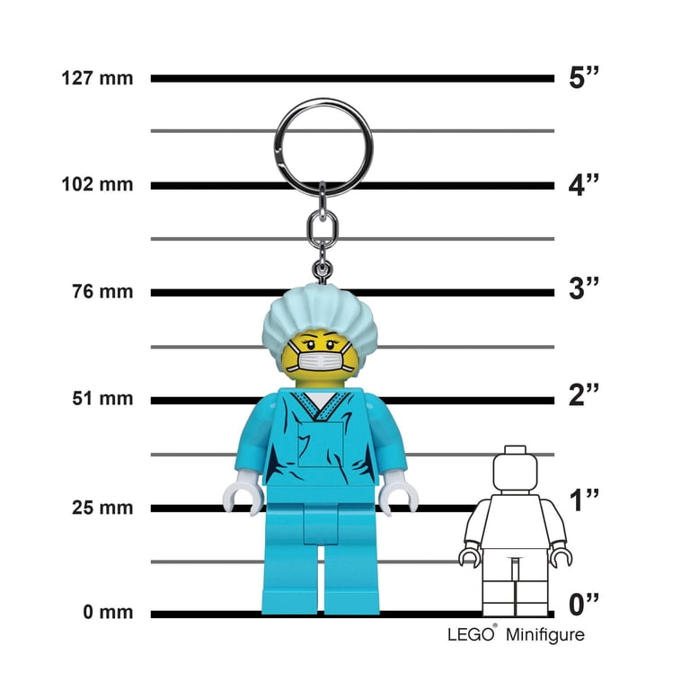 LEGO City Surgeon Keychain Light - 3 Inch Tall Figure (KE178H