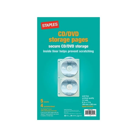 UPC: 0718103089920 | Staples Media Storage Pages 5/Pack (15940) 513212