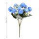 thumbnail image 2 of Brotes de flores de rosas artificiales Ceremonia de banquete de boda Tela de seda Ramo de flores falsas Decoración floral para el hogar, Azul Eigraketly HA6645-05B, 2 of 6