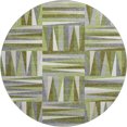 thumbnail image 2 of Addison Rugs Mayfield Premium Machine Washable Transitional Squares Green Round Rug, 8' x 8', 2 of 5