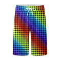 thumbnail image 4 of BOOMNY Men's Shorts Casual Colorful Printed Elastic Waist Drawstring Beach Shorts For Man Soft Loose Fit Summer Workout Shorts Leisure Mens Dailywear, 4 of 5
