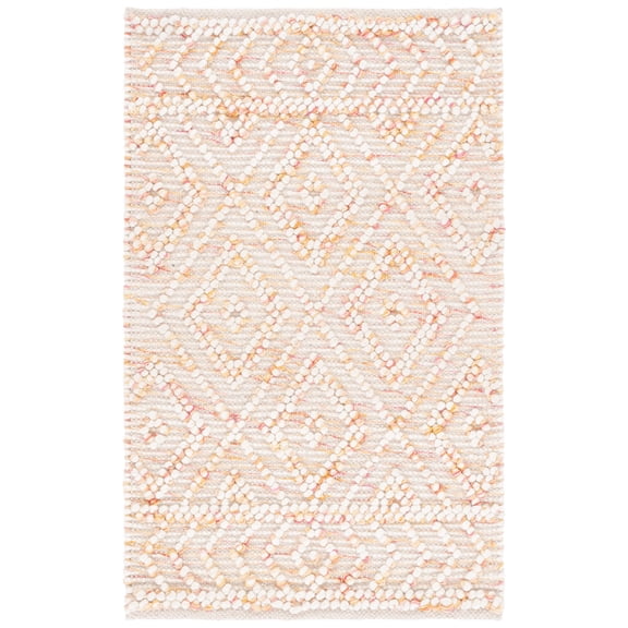 SAFAVIEH Natura Paolo Diamond Area Rug, Ivory/Red, 3' x 5'