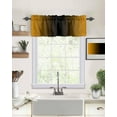 thumbnail image 2 of Valances for Kitchen Windows Ombre Orange Black Valance Curtains for Living Room, Vintage Modern Digital Colored Rod Pocket Window Valance Red Window Treatment for Bathroom Bedroom 54x18inch, Washable, 2 of 6
