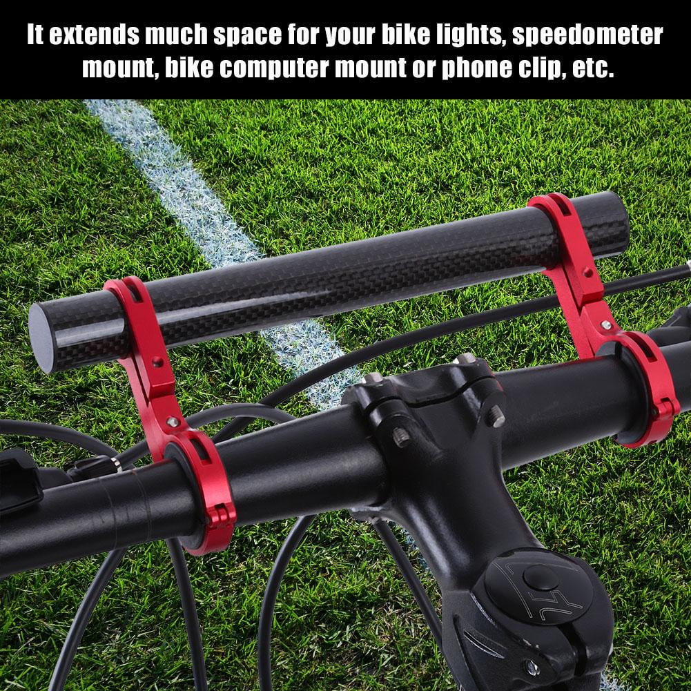 bicycle bike carbon fiber Double Handlebar mount extension for computer lights