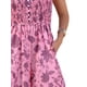 thumbnail image 5 of INSPIRAR CHIC Mono Casual de Verano para Mujeres con Flores Sin Mangas, Pantalones Anchos con Fruncido, Mono Boho, Overoles XL Rosa, 5 of 6