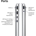 thumbnail image 2 of HP OmniBook 3 16 inch Laptop PC, 2K Touchscreen, AMD Ryzen 5 40, 8 GB LPDDR5 RAM, 512 GB SSD, AMD Radeon 610M GPU, Windows 11 Home, Glacier Silver, 16-by0015dx, 2 of 6