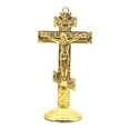 thumbnail image 3 of Cruz de Jesús para escritorio, decoración del hogar, 6,7 x 14 cm, regalos religiosos, herramientas de oración fáciles de usar. dorado, 3 of 9