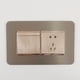 thumbnail image 1 of Pegatina decorativa para interruptor, cubierta protectora, luz de lujo, moderna, simple, de color sólido, placa de aluminio acrílico, marco de enchufe, 1 of 6