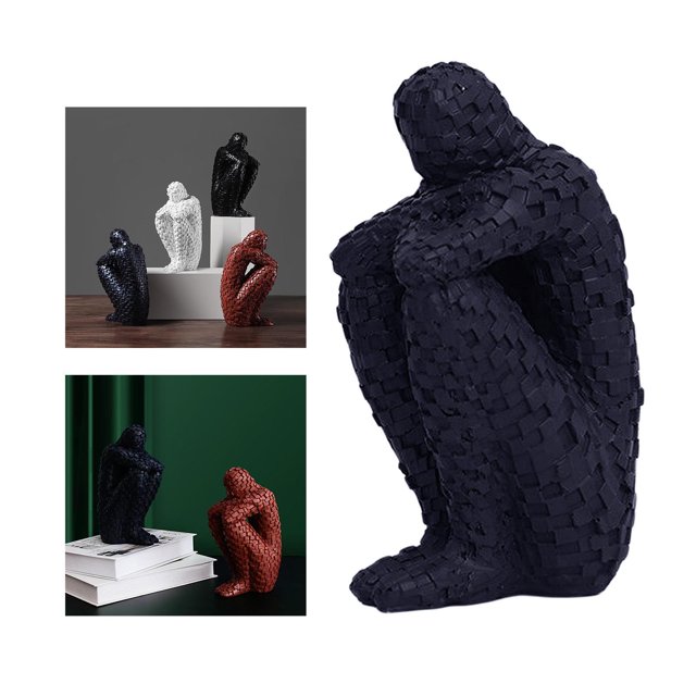 Personas abstractas en apariencia de decoración para hogar Estatuas Esculturas Decoración Resina, para cumpleaños, Navidad, año , de Azul perfecl escultura de escritorio