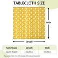 thumbnail image 2 of Yellow Lemon Fruit Shapes Orange Pattern Square Fitted Tablecloth with Elastic Edge,Square Table Cover,Washable Elastic Table Cover for Home Kitchen Party Decor 34"x34", 2 of 6