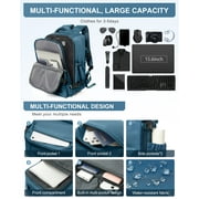Travel Vacuum Backpack with Air Pump, Vacuum Seal Carry on Backpack for Airplanes, Vacuum Back Pack for Travel Backpack with Vacuum Compression Business Day Vacpack Backpack for Women Men Blue