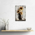 thumbnail image 4 of Rustic Sunflower Canvas Wall Art: Vintage Flower Picture Print Farmhouse Wall Decor - Floral Pot Decorative Poster Framed Artwork Decoration for Bedroom Home Office Ready to Hang 10" x 15", 4 of 6