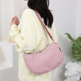 thumbnail image 1 of Bolso bandolera de franela para mujer Bolso bandolera de hombro casual lavable Regalo navideño portátil 30 cm x 20 cm Negro, 1 of 5