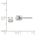 thumbnail image 3 of 14k White Gold 4mm Freshwater Cultured Pearl Stud Earrings, 3 of 3