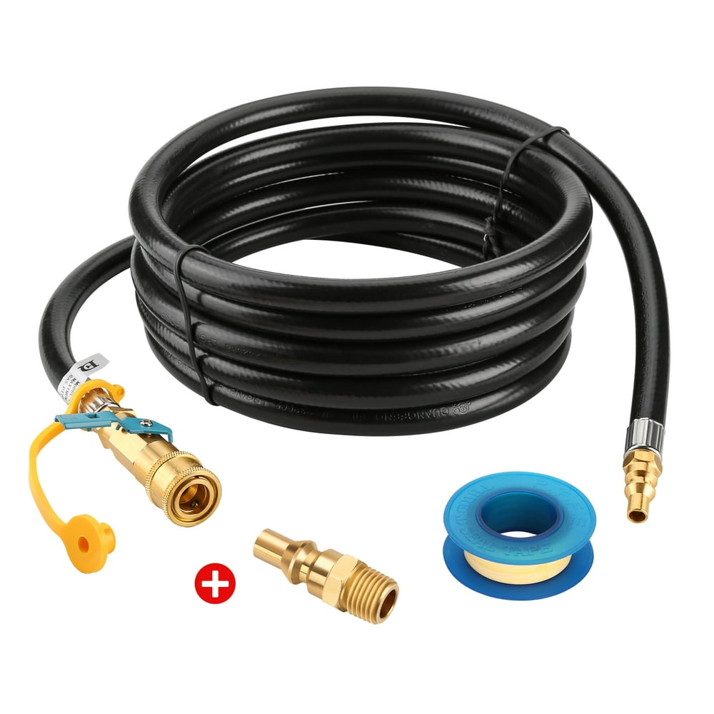 WADEO 12 Feet Low Pressure Propane Quick Connect Hose, RV Quick Connect