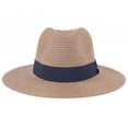 thumbnail image 2 of Douhoow Women Fedora Sun Hat Summer Wide Brim Panama Straw Beach Hat, 2 of 2